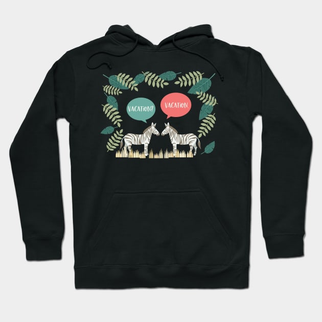 Zebra Vacation! Hoodie by SWON Design